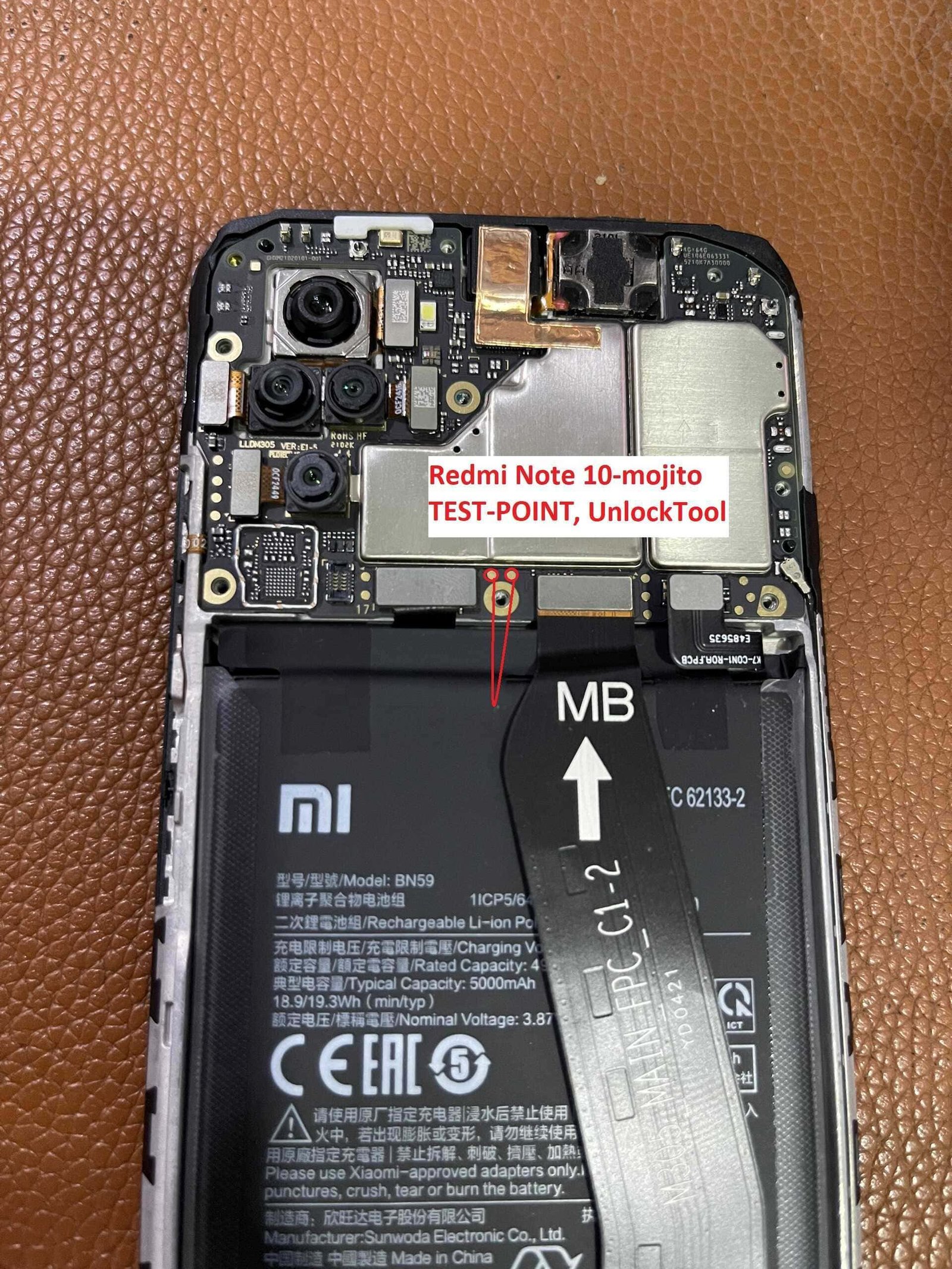 Xiaomi Mi Note10 Test Point / EDL Point